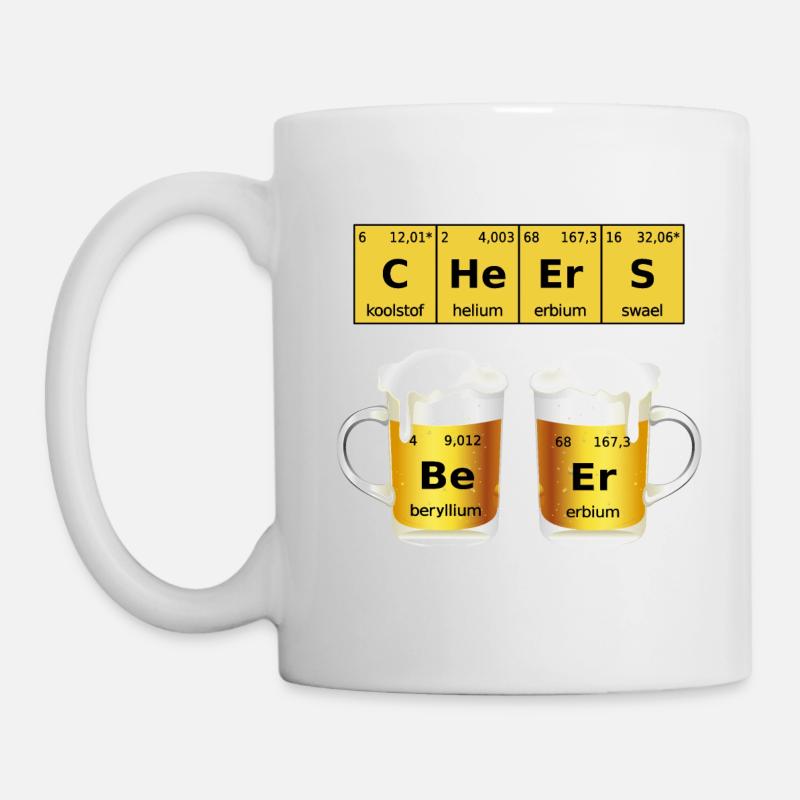 Tableau périodique de la bière - Mug blanc - blanc