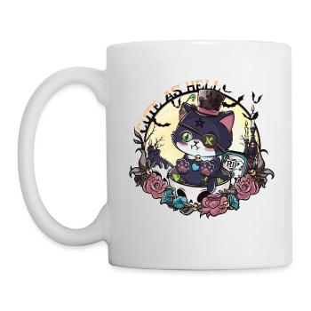 Das Erwachen von Catleman Jack - Tasse - Weiß - Links