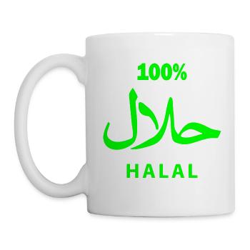 Halal - Tasse - Weiß - Links