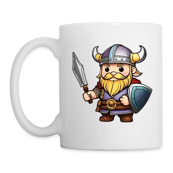 Cute Viking with Sword - Mug - white - Left