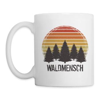 Wald Mensch Bäume Baum Waldliebhaber Waldmensch - Tasse - Weiß - Links