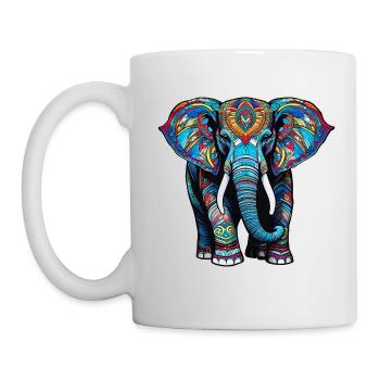 Spirit Animal Elephant in Bohemian Style - Mug - white - Left