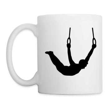 Inspiring ring gymnastics - powerful and elegant - Mug - white - Left