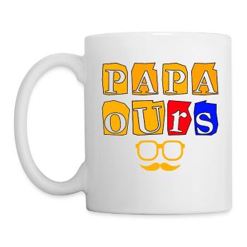PAPA OURS - Mug blanc - blanc - Gauche
