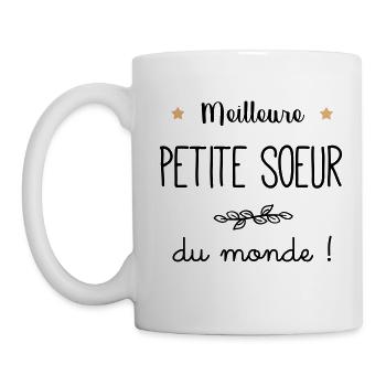 Meilleure petite seur du monde vecteur - Mug blanc - blanc - Gauche