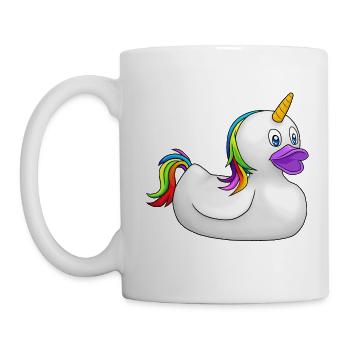 Enten-Einhorn - Tasse - Weiß - Links