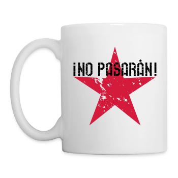 122 No Pasaran sort étoile - Mug blanc - blanc - Gauche