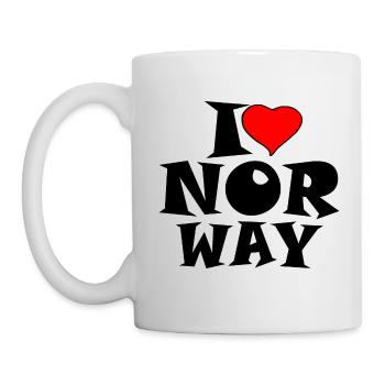 Norvège - J'aime la Norvège - J'aime la Norvège - Mug blanc - blanc - Gauche