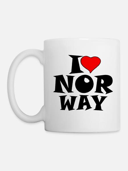 Norvège - J'aime la Norvège - J'aime la Norvège - Mug blanc - blanc