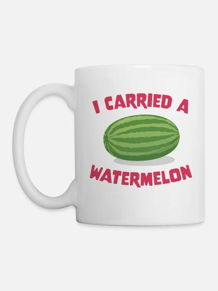 Ich trug eine Wassermelone - Tasse - Weiß