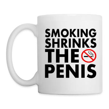 Smoking shrinks the penis - Tasse - Weiß - Links