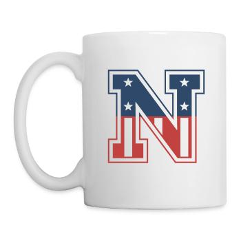 Lettre N États-Unis - Mug blanc - blanc - Gauche
