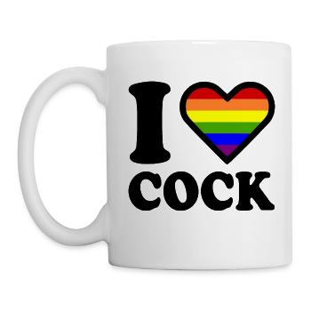 I love cock - Mug - white - Left