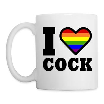 I love cock - Mug - white - Left