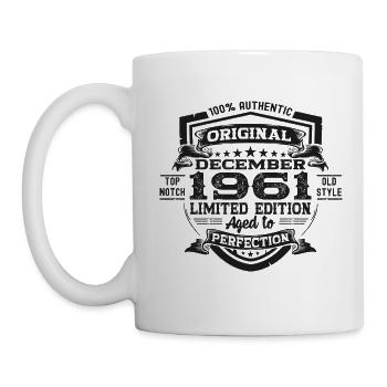 Born December 1961 61st birthday gift - Mug - white - Left