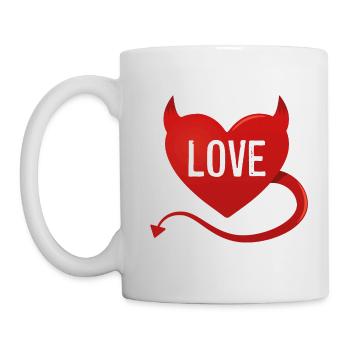 Teufelsherz Liebe - Tasse - Weiß - Links