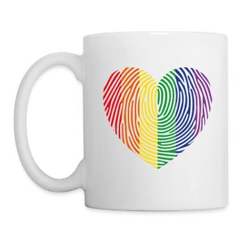 Pride Heart Fingerprint - Mug - white - Left
