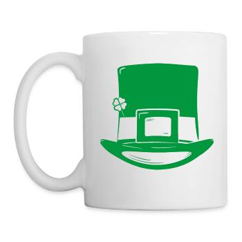 St. Patricks Day Koboldhut - Tasse - Weiß - Links
