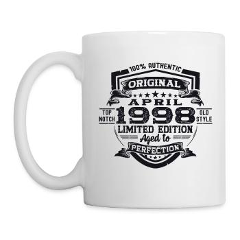 25th birthday man April Born 1998 Original - Mug - white - Left