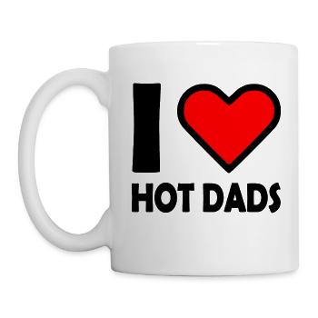 I love hot dads - Mug blanc - blanc - Gauche