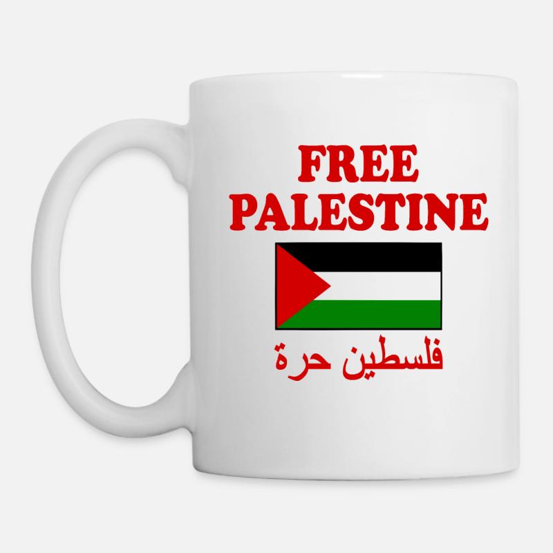 Free palestine - Tasse - Weiß