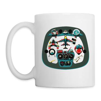 Instruments de vol - Mug blanc - blanc - Gauche