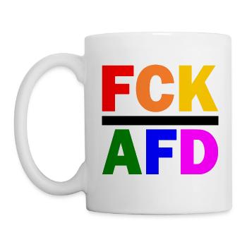 Fck afd - Tasse - Weiß - Links