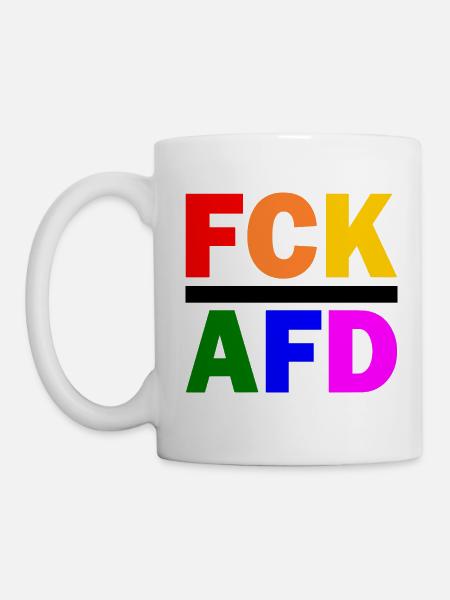 Fck afd - Tasse - Weiß