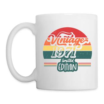 Jahrgang 1971 Limitierte Auflage - Tasse - Weiß - Links