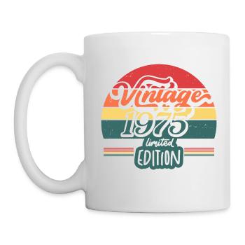 Jahrgang 1975 Limitierte Auflage - Tasse - Weiß - Links