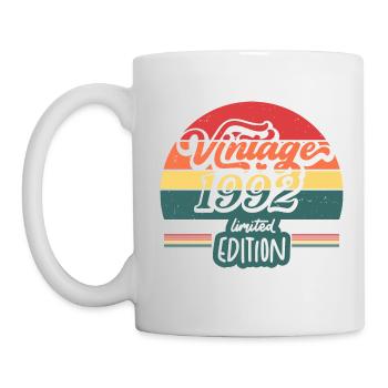 Jahrgang 1992 Limitierte Auflage - Tasse - Weiß - Links