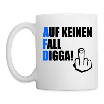 auf keinen fall digga - Tasse - Weiß - Links