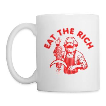 Eat the rich - Tasse - Weiß - Links