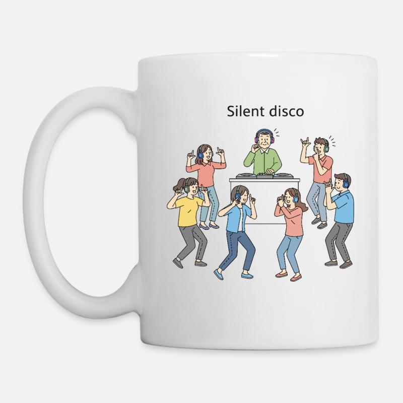 Silent Disco: Die Party im Kopf ! - Tasse - Weiß