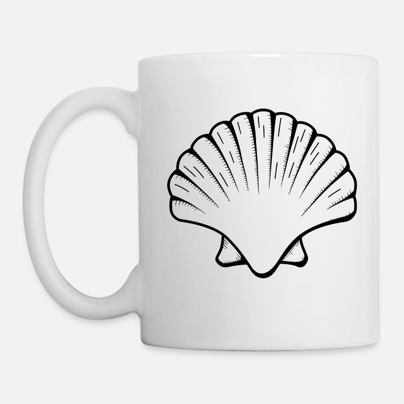 coquille - Mug blanc - blanc