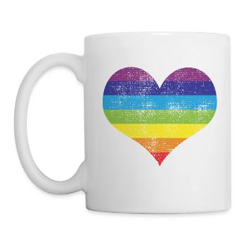 cœur - Mug blanc - blanc - Gauche