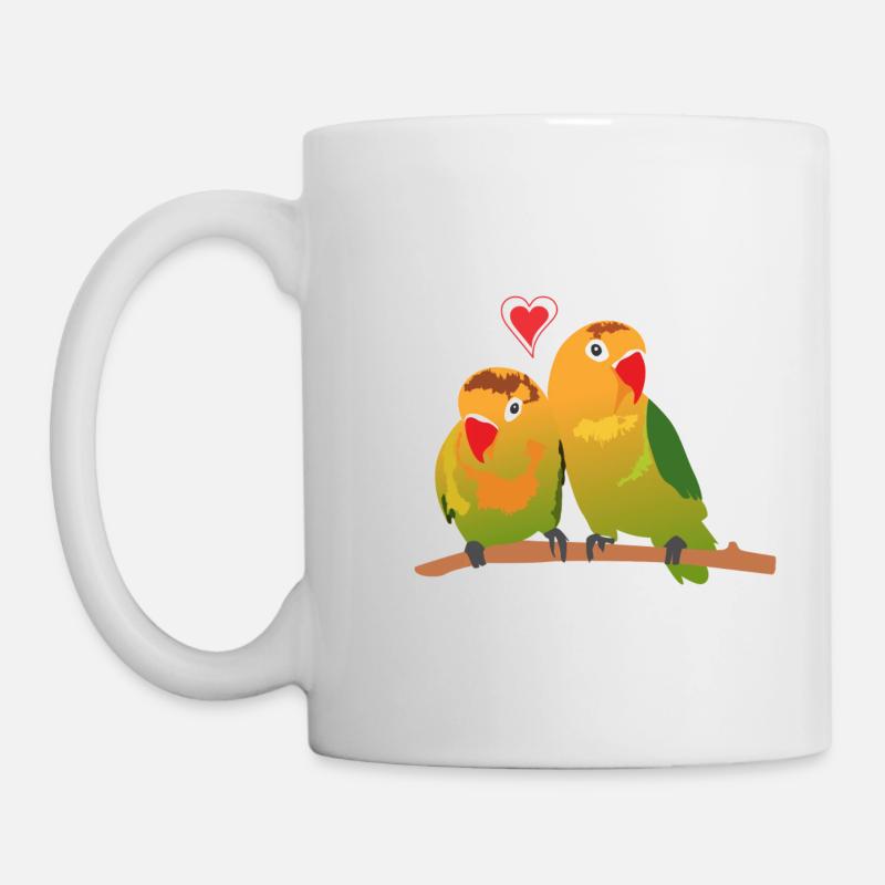 Les inséparables sont des espèces d'oiseaux indissociables - Mug blanc - blanc