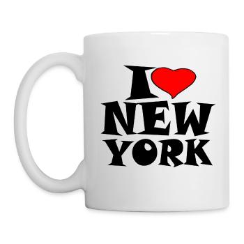 New York - J'aime New York - J'adore New York - Mug blanc - blanc - Gauche