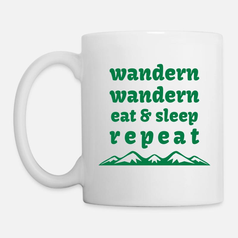 wandern repeat - Tasse - Weiß