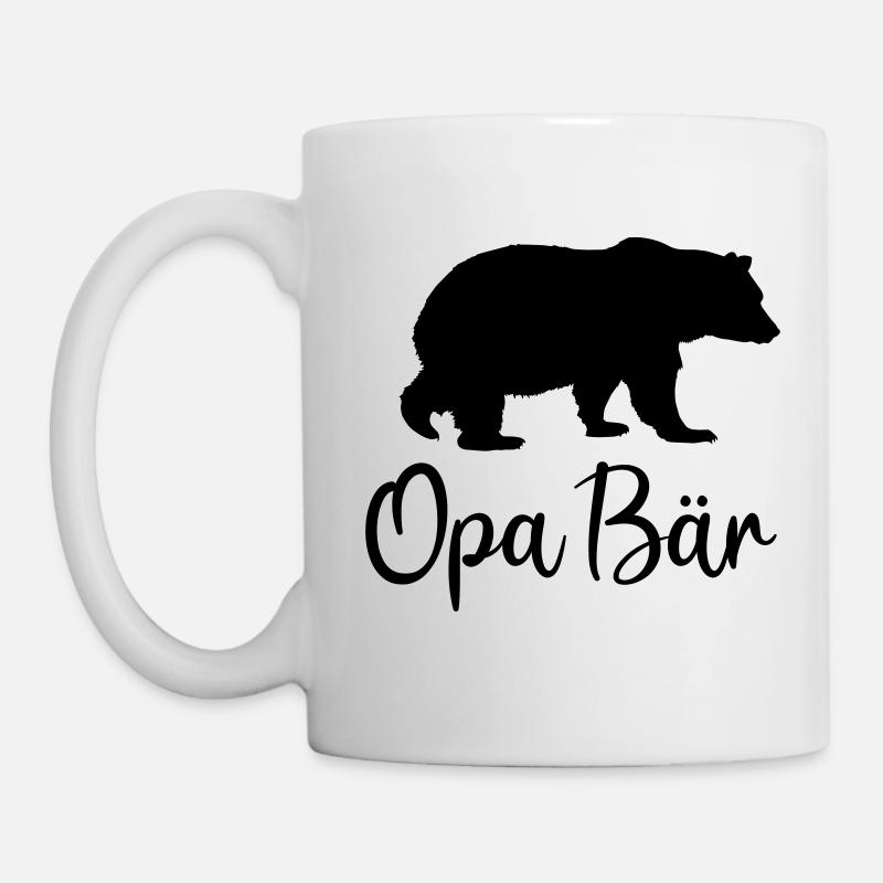 Opa Bär Bester Opi Großvater Geschenk cool Enkel - Tasse - Weiß