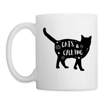 Chats & Cyclisme - Mug blanc - blanc - Gauche