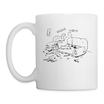 corona hase im Lockdown-Modus 🐇 - Tasse - Weiß - Links