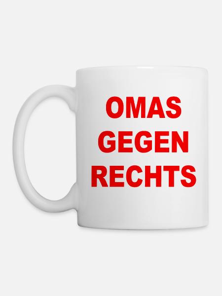 omas gegen rechts - Tasse - Weiß