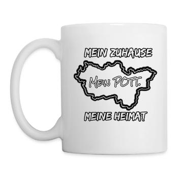 Mein Zuhause, Meine Heimat, Mein POTT. - Tasse - Weiß - Links