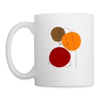 Woman - Lineart - Color. - Mug - white - Left