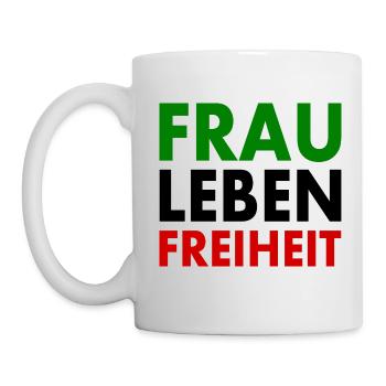 Frau leben freiheit - Tasse - Weiß - Links