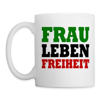 Frau leben freiheit - Tasse - Weiß - Links