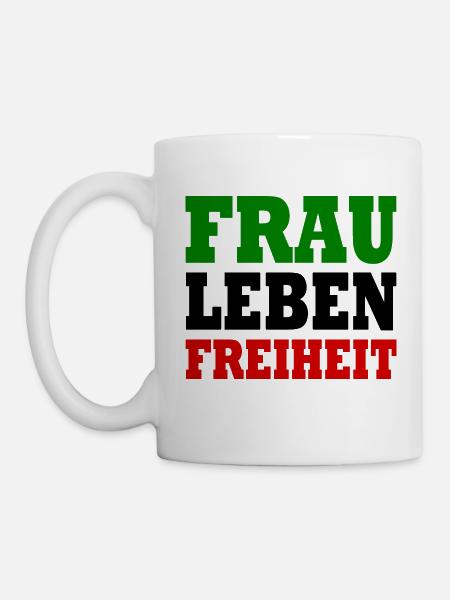 Frau leben freiheit - Tasse - Weiß
