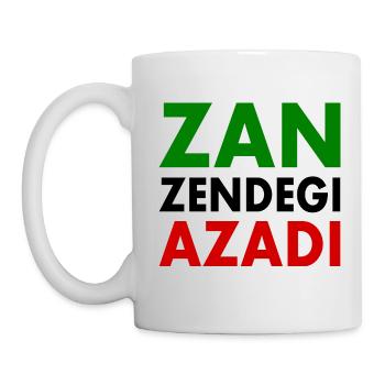 Zan zendegi azadi women life freedom - Tasse - Weiß - Links