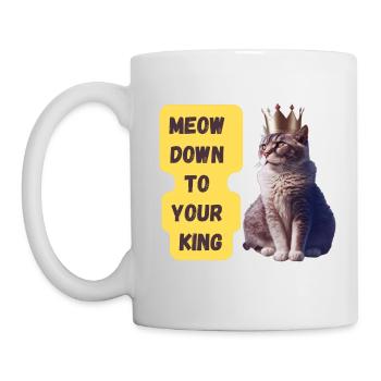 Miaou jusqu’à votre impression d’art King - Mug blanc - blanc - Gauche